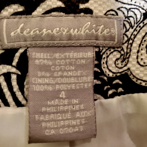 Deane & white- Small- black and white paisley patterned trench coat - Picture 7 of 14